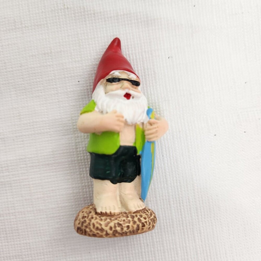 Gnome Surfer Dude Flower Pot Planter Statue Decor